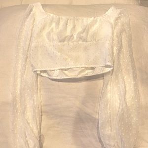 shein white long sleeve blouse